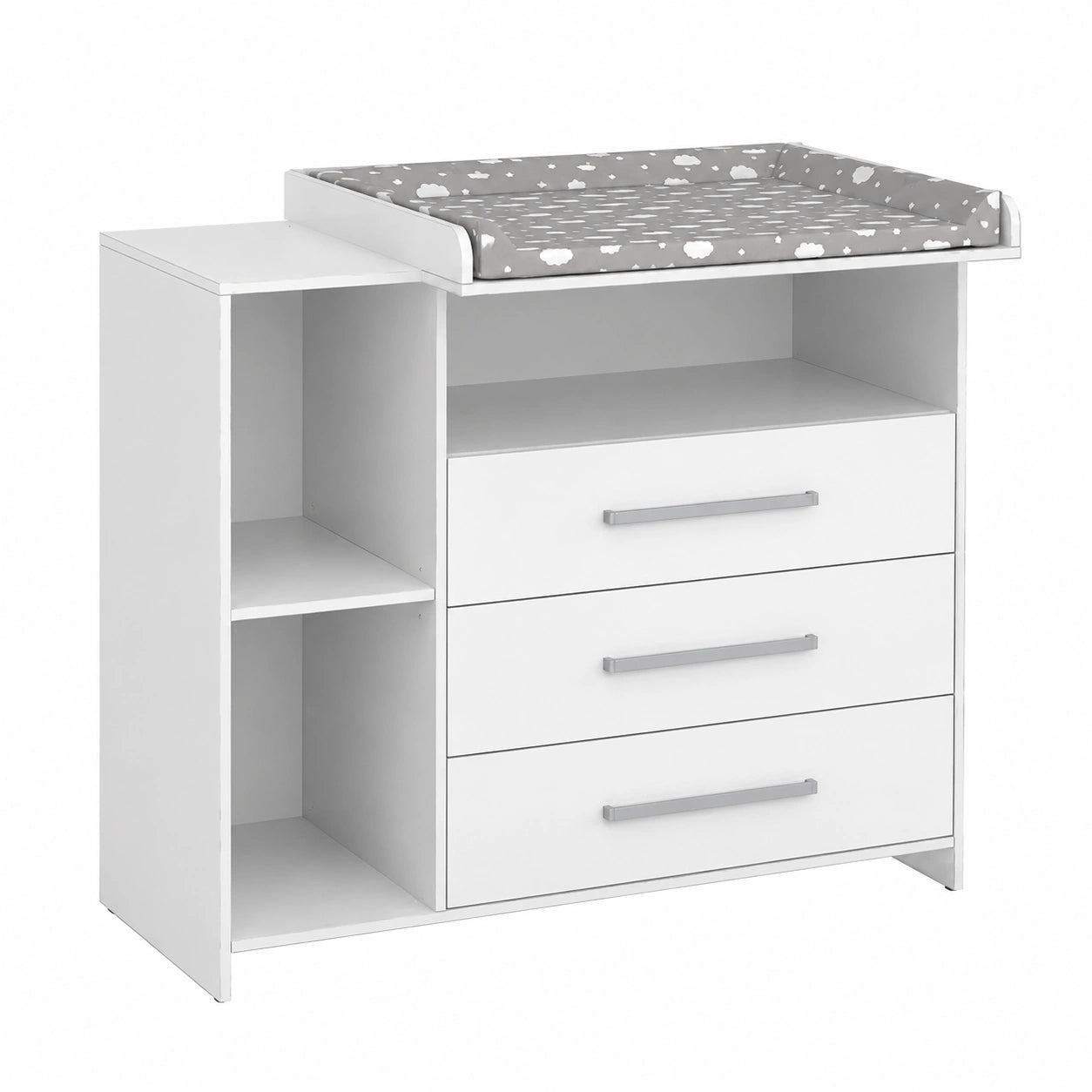 Cassettiera Trasformabile Vicco Oskar, Bianco, 113 x 100 cm con Cassetti