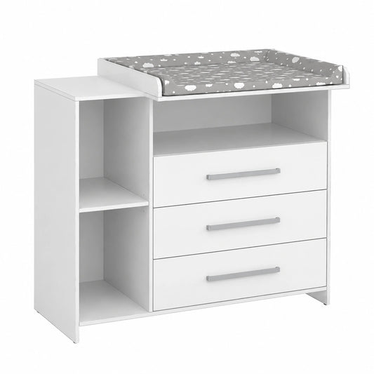 Cassettiera Trasformabile Vicco Oskar, Bianco, 113 x 100 cm con Cassetti