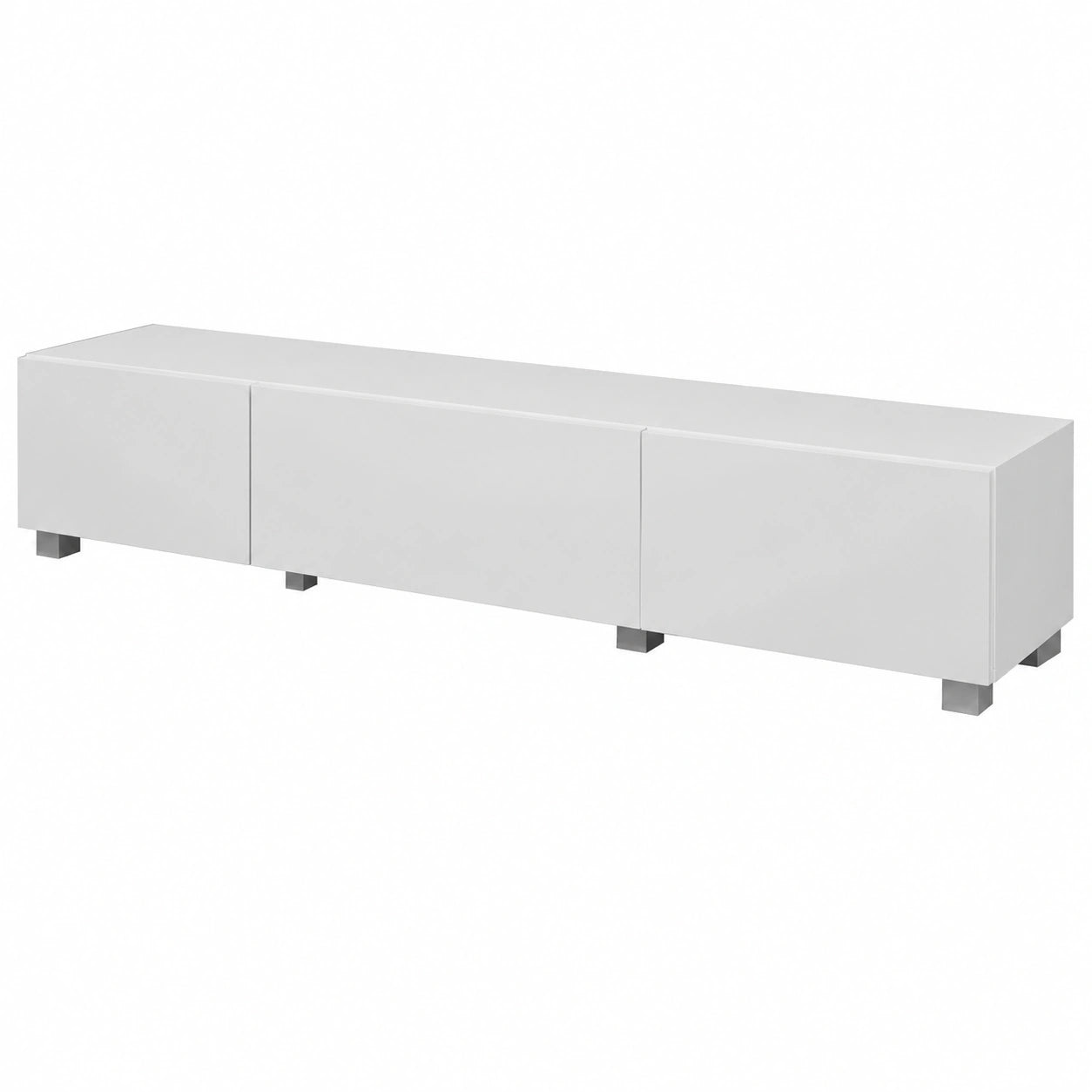 Mobili TV Moderni 4housedesign® per Soggiorno e Camera da Letto, Fino a 55 Pollici, Bianco Opaco 240cm