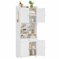 Armadio a Colonna per Bagno Moderno con Ante e Cassetto, Ripiani Regolabili, Bianco, 28x60x180 cm