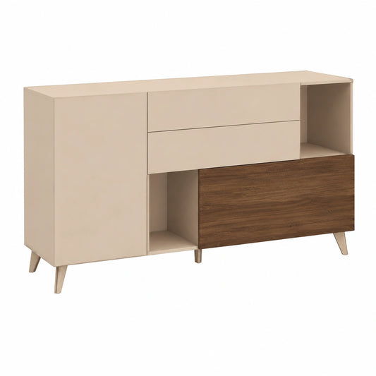 Madia Moderna con Ante e Cassetti Collezione Riviera Made in Italy, 180cm - Design Elegante per Soggiorno e Cucina